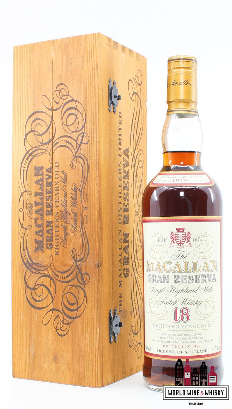 Macallan 18 Years Old 1979 1997 - Gran Reserva - Sherry Cask 40% - WORLD WINE WHISKY 