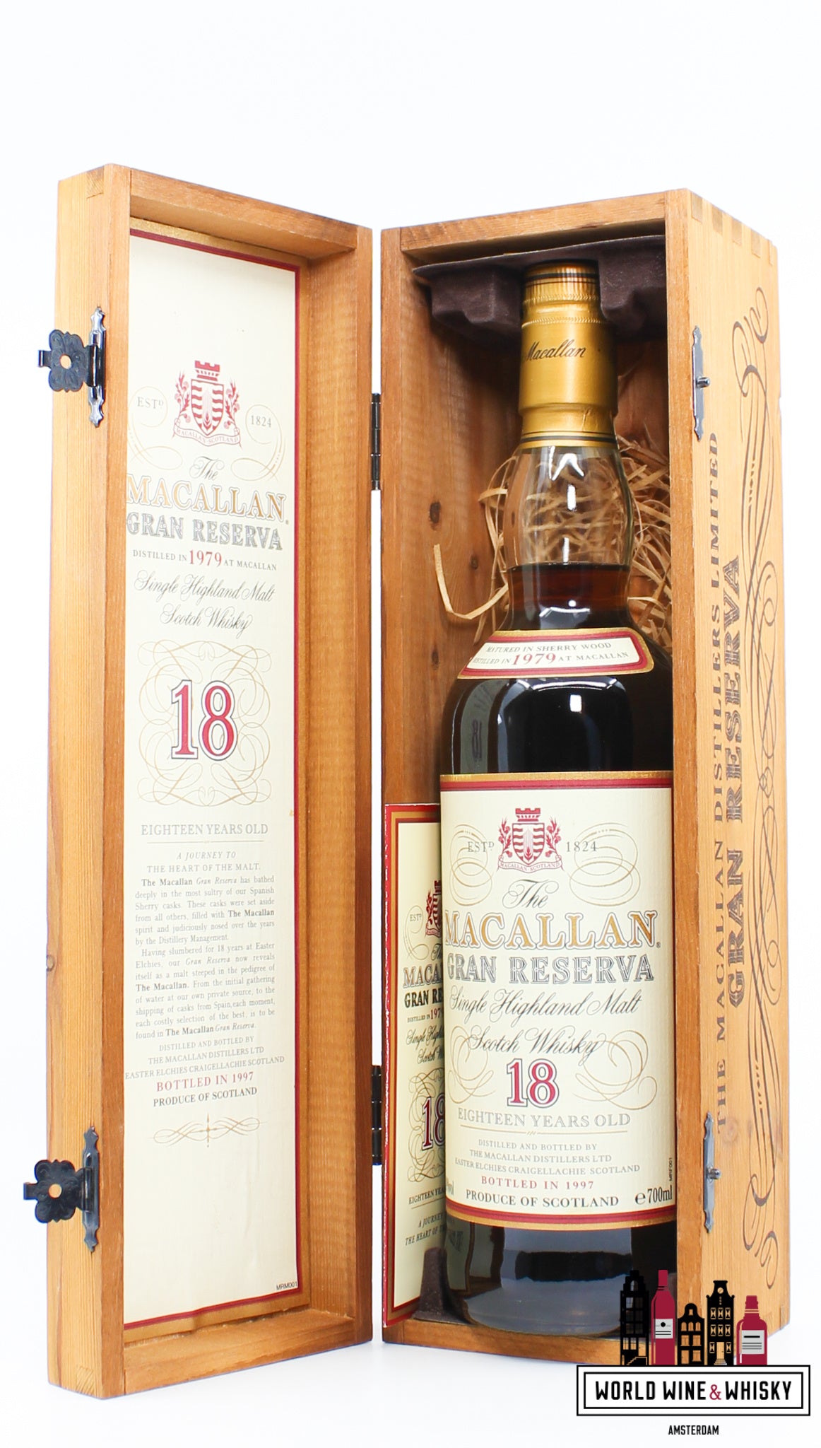 Macallan 18 Years Old 1979 1997 - Gran Reserva - Sherry Cask 40% - WORLD WINE WHISKY 