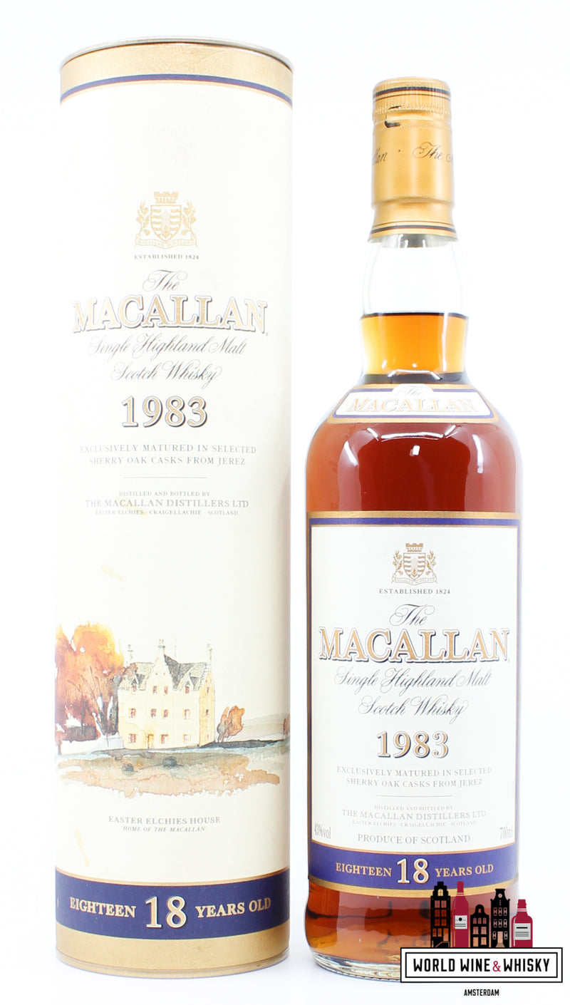 Macallan 18 Years Old 1983 2001 - Sherry Oak Casks - Vintage Release 43% - WORLD WINE WHISKY 