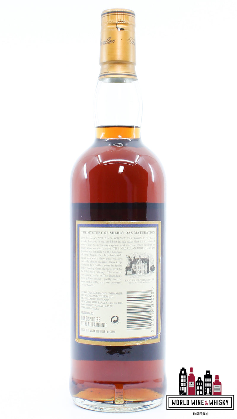Macallan 18 Years Old 1983 2001 - Sherry Oak Casks - Vintage Release 43% (without the cardboard case) - WORLD WINE WHISKY 