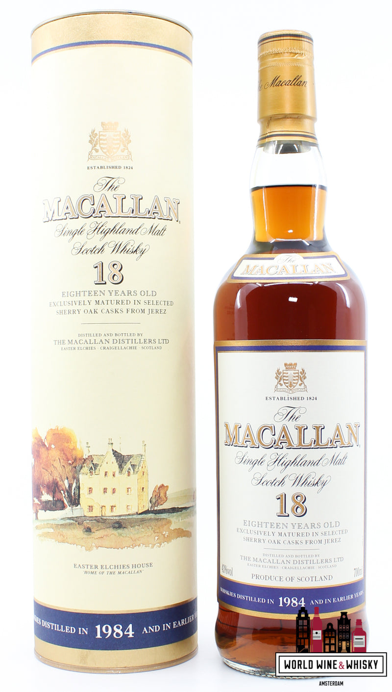 Macallan 18 Years Old 1984 2002 Sherry Oak Casks 43% - WORLD WINE WHISKY 