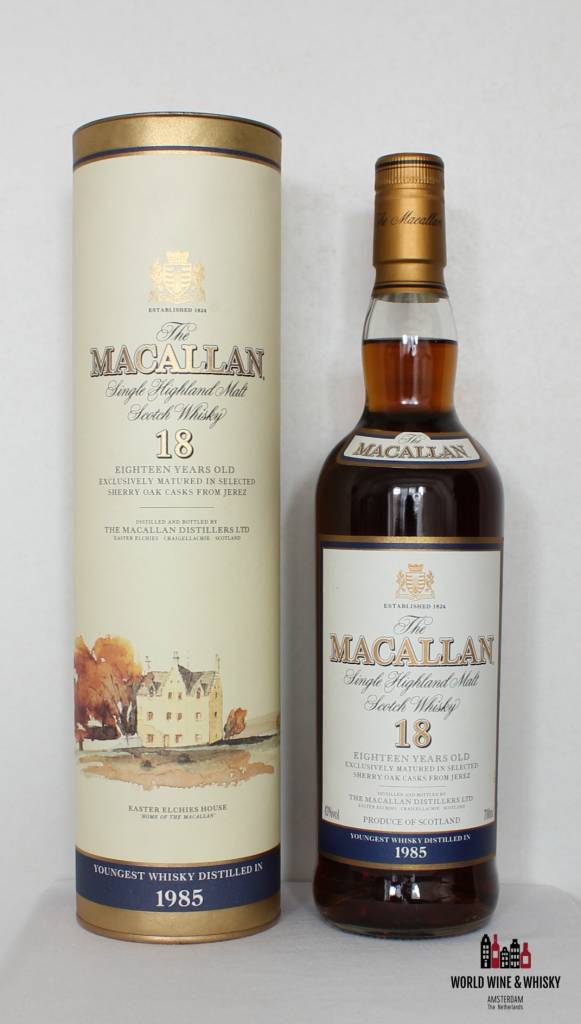 Macallan 18 Years Old 1985 2003 43% - Easter Elchies House - WORLD WINE WHISKY 