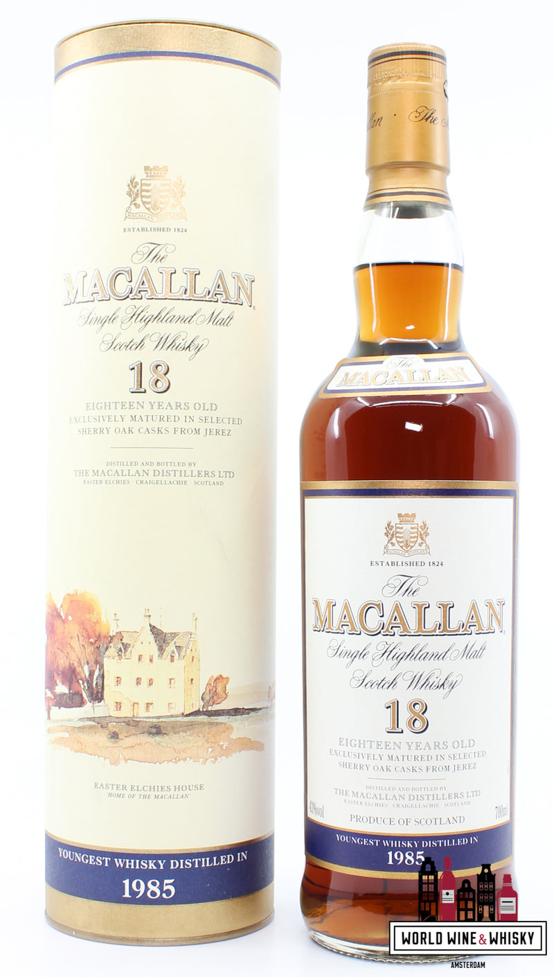 Macallan 18 Years Old 1985 2003 Sherry Oak Casks 43% - WORLD WINE WHISKY 