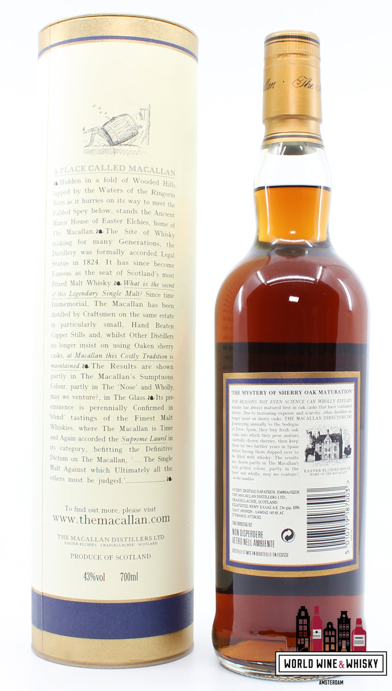Macallan 18 Years Old 1985 2003 Sherry Oak Casks 43% - WORLD WINE WHISKY 