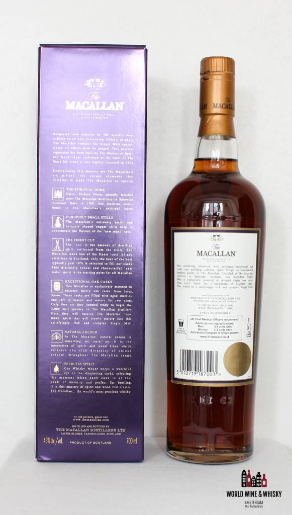 Macallan 18 Years Old 1991 2009 Sherry Oak 43% - WORLD WINE WHISKY 