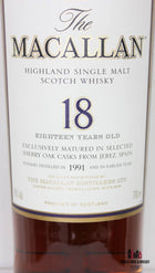 Macallan 18 Years Old 1991 2009 Sherry Oak 43% - WORLD WINE WHISKY 