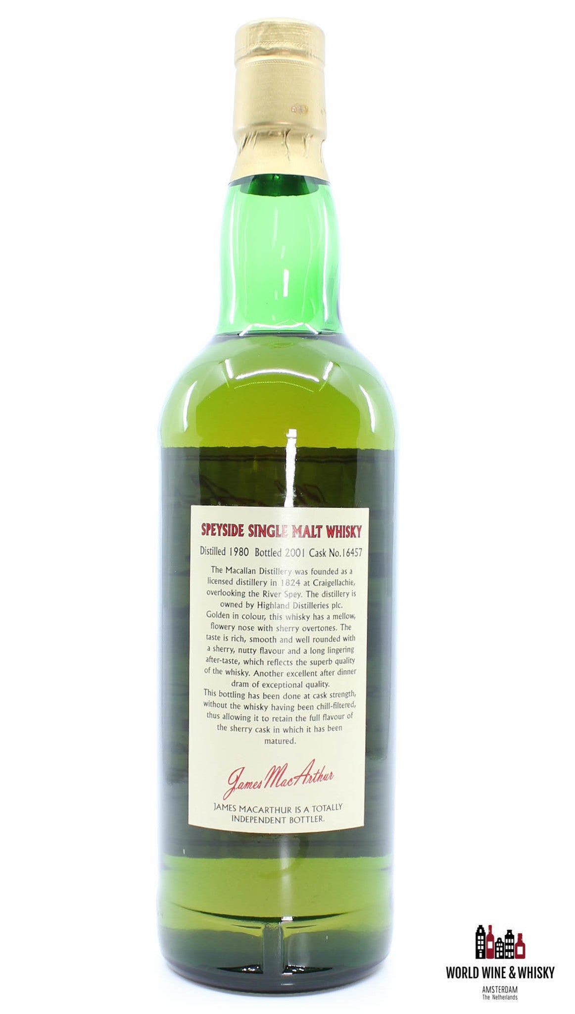 Macallan 1980 2001 - Old Master's - Cask Strength Selection - Cask 16457 57.8% - WORLD WINE WHISKY 