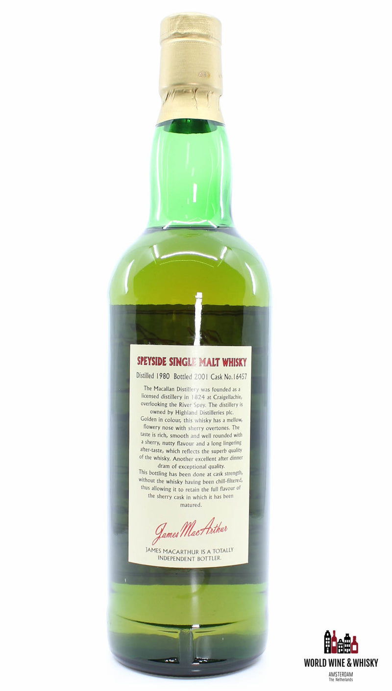 Macallan 1980 2001 - Old Master's - Cask Strength Selection - Cask 16457 57.8% - WORLD WINE WHISKY 