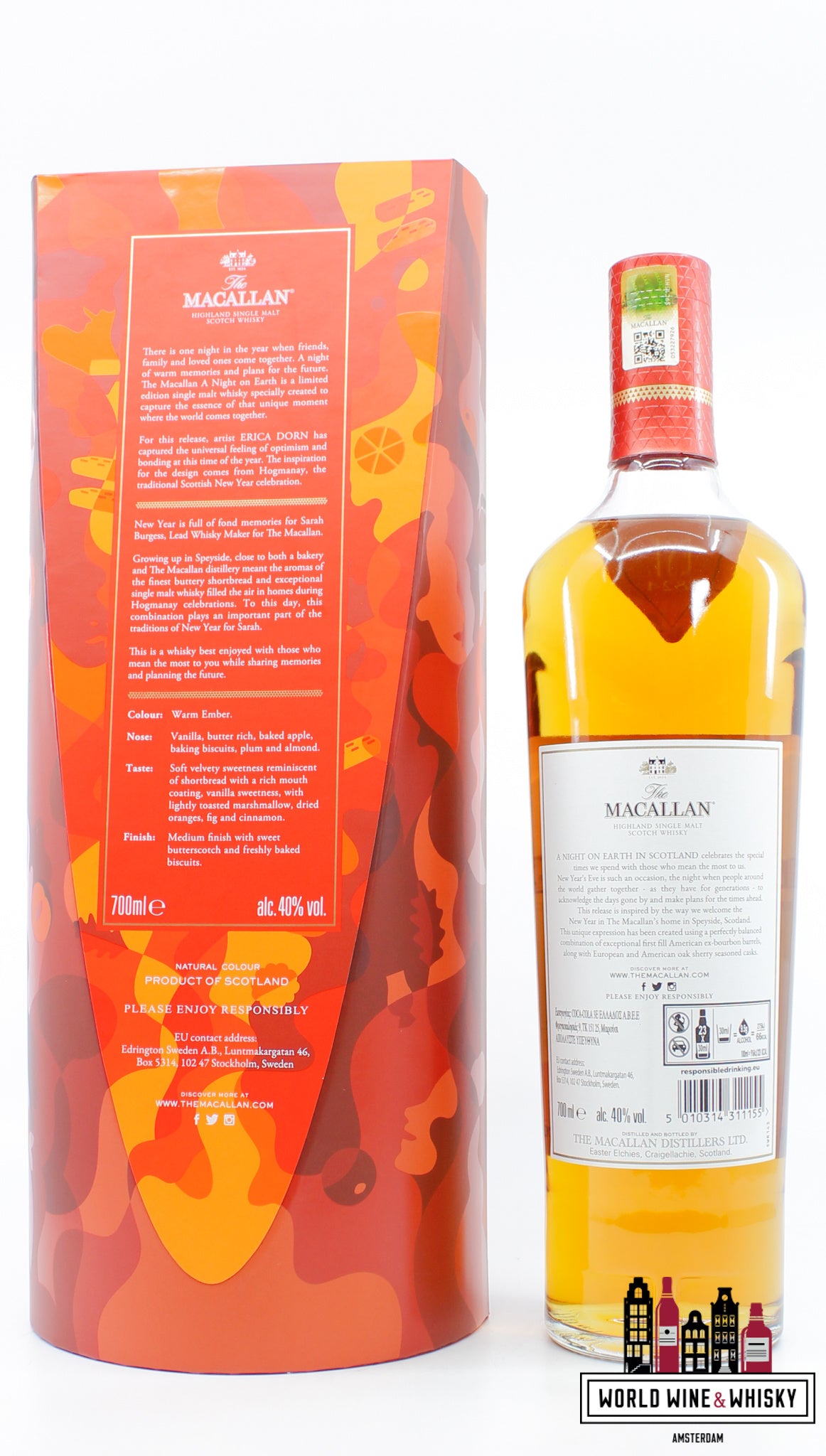 Macallan 2021 - A Night on Earth in Scotland - Erica Dorn 40% (original 6-bottles OCC) - WORLD WINE WHISKY 