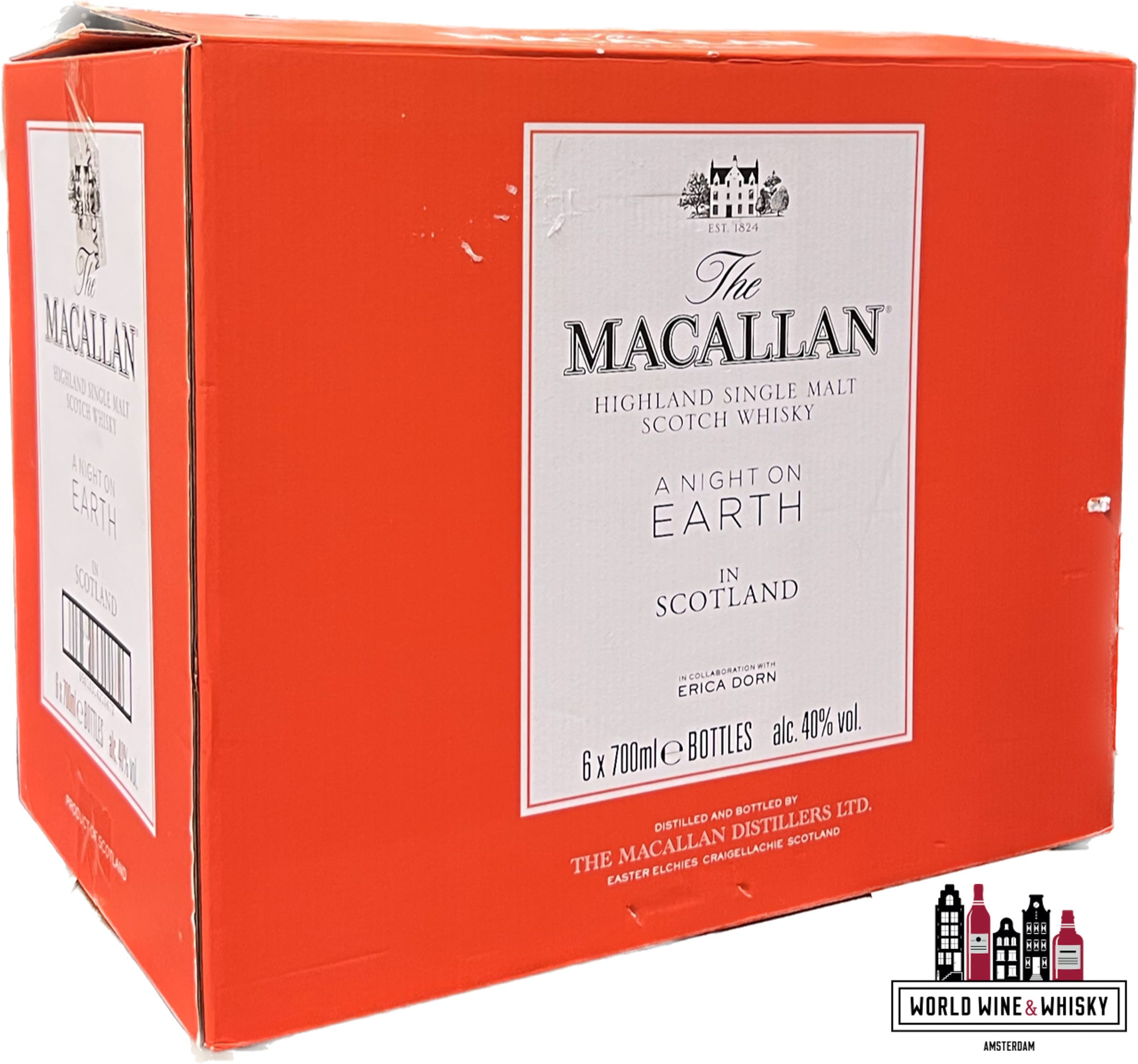Macallan 2021 - A Night on Earth in Scotland - Erica Dorn 40% (original 6-bottles OCC) - WORLD WINE WHISKY 