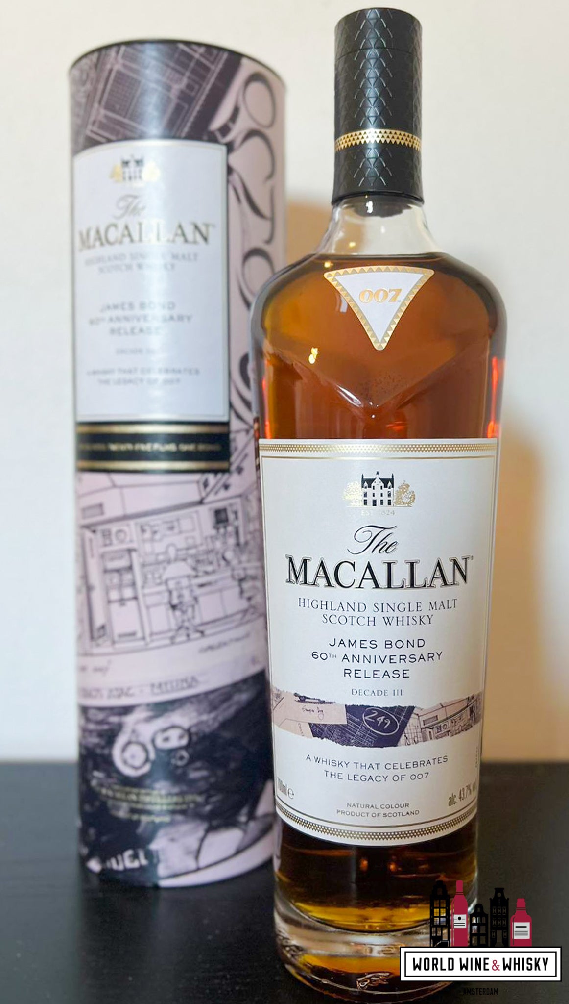 Macallan 2022 - James Bond 60th Anniversary Release - Decade III 43.7% - WORLD WINE WHISKY 