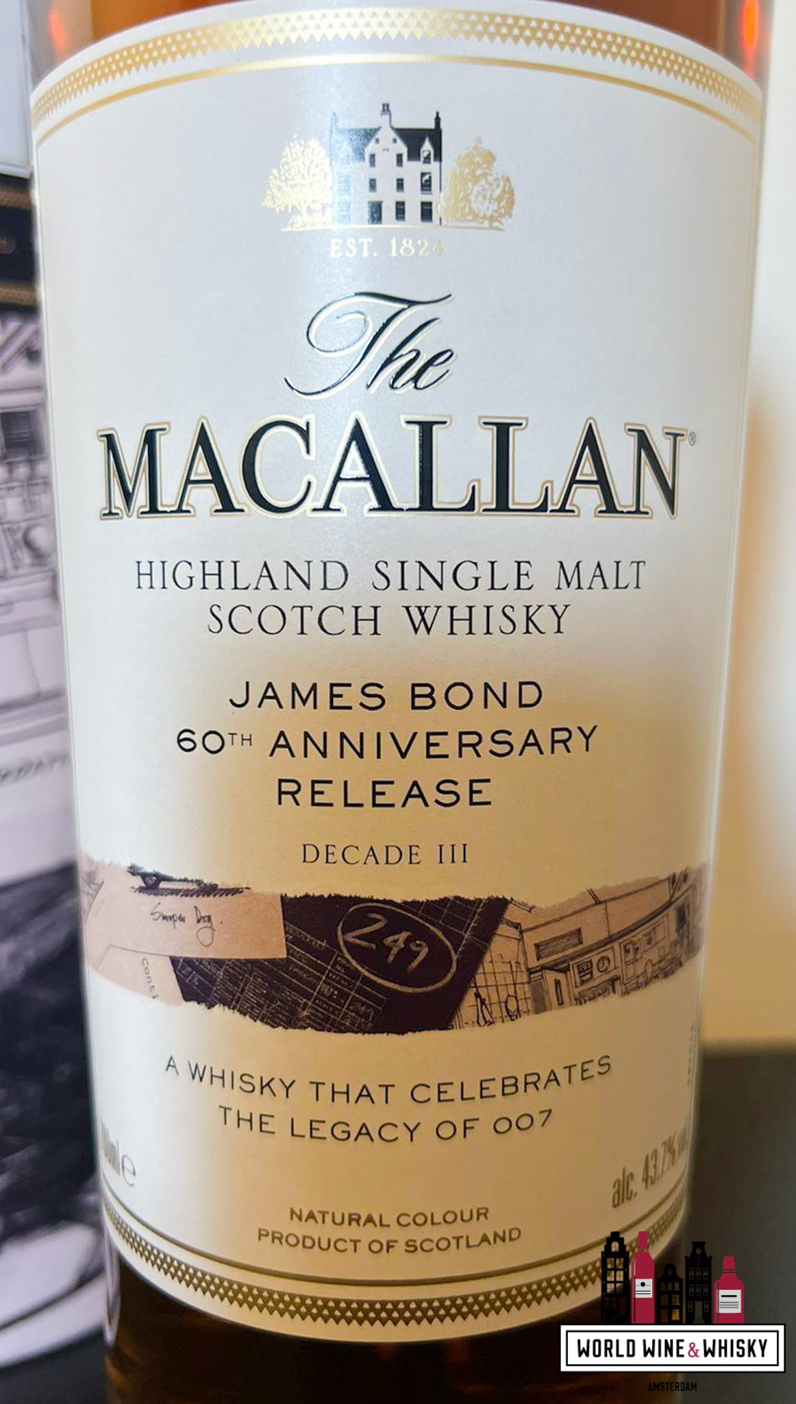 Macallan 2022 - James Bond 60th Anniversary Release - Decade III 43.7% - WORLD WINE WHISKY 