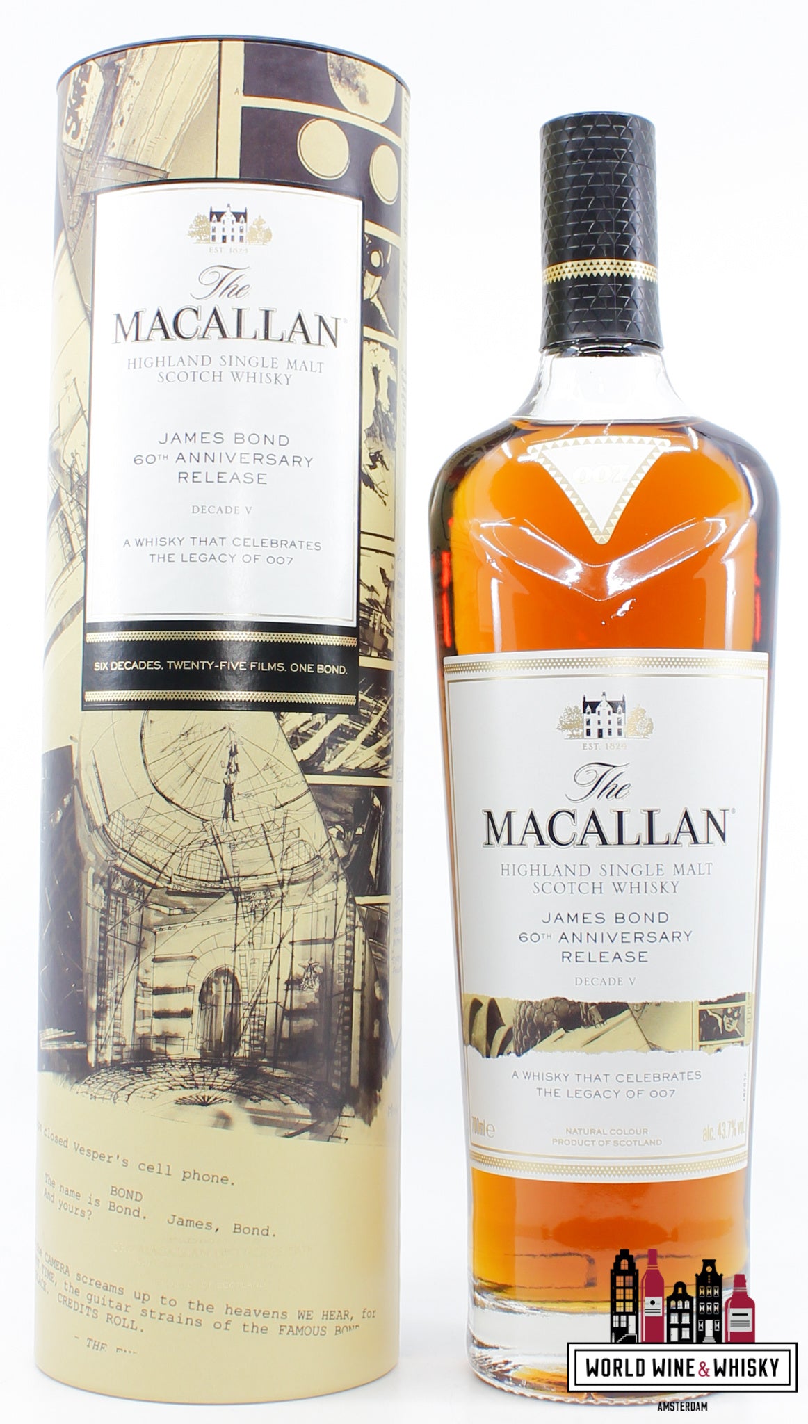 Macallan 2022 - James Bond 60th Anniversary Release - Decade V (5) 43.7% - WORLD WINE WHISKY 