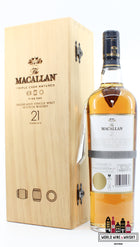 Macallan 21 Years Old 2011 - Fine Oak Triple Cask Matured 43% (In luxury wooden case) - WORLD WINE WHISKY 