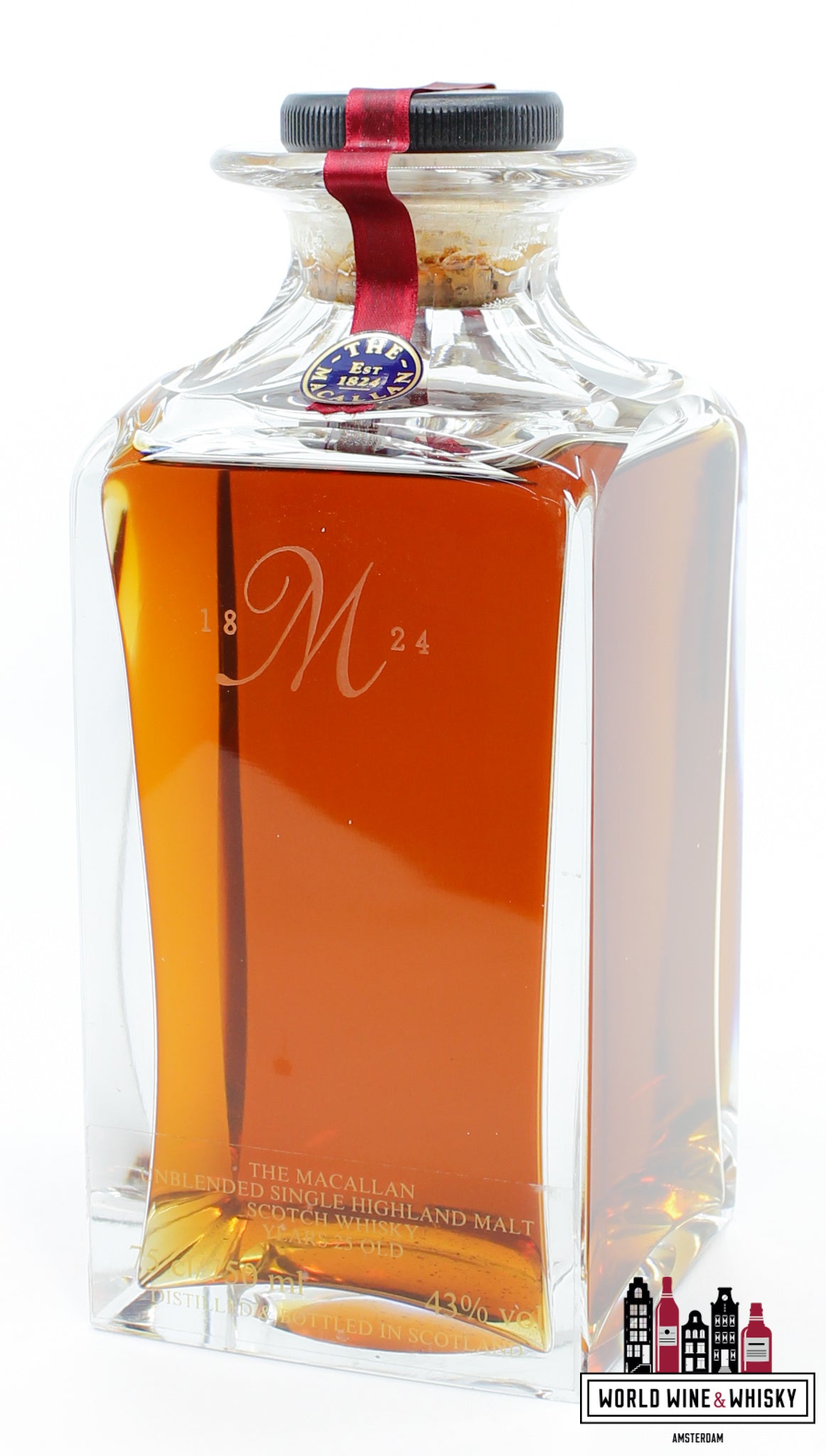 Macallan 25 Years Old 1964 1989 - The Macallan Decanter 43% 750ml - WORLD WINE WHISKY 