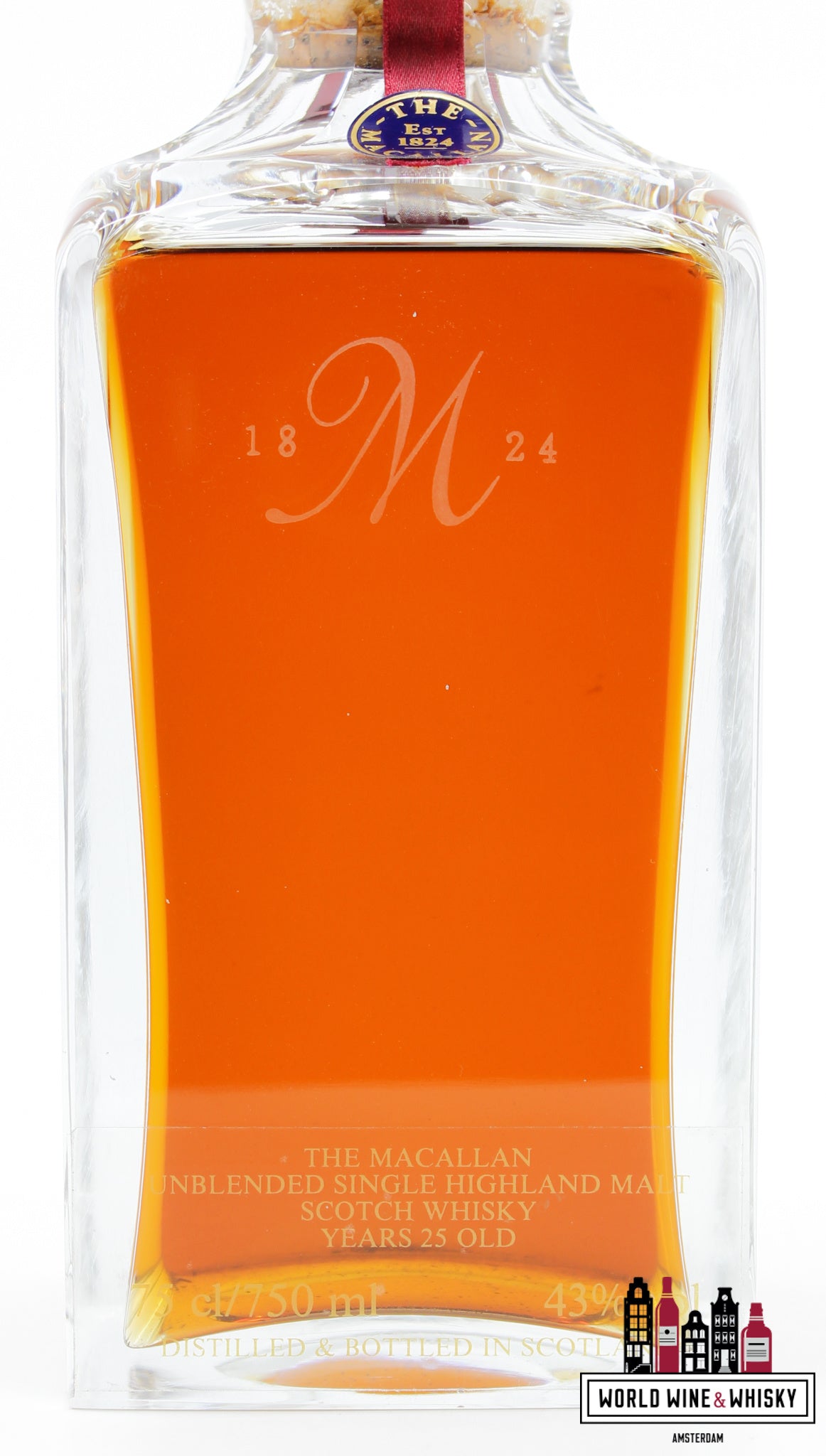 Macallan 25 Years Old 1964 1989 - The Macallan Decanter 43% 750ml - WORLD WINE WHISKY 