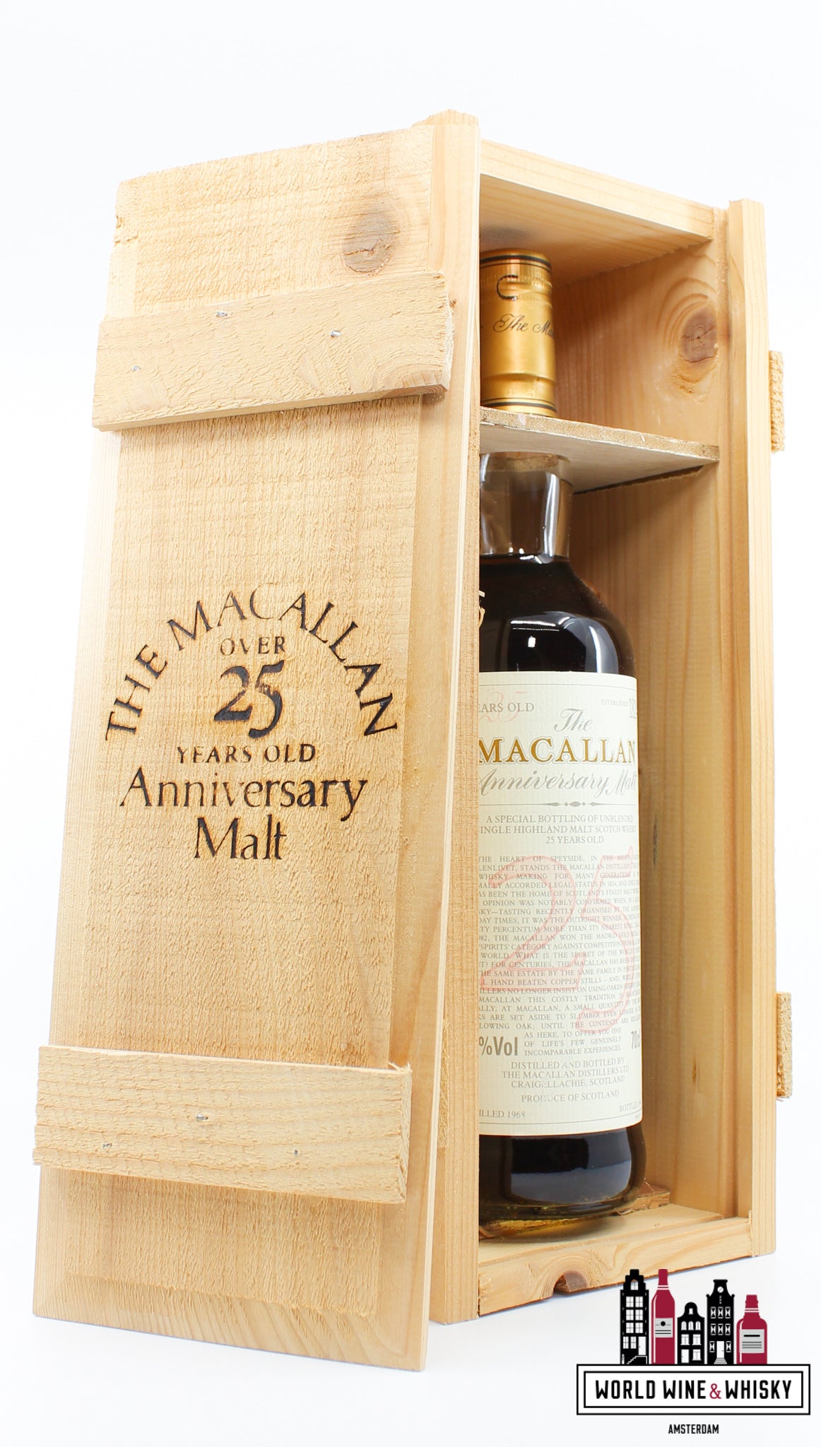Macallan 25 Years Old 1968 1994 - The Anniversary Malt 43% 700ml (in OWC) - WORLD WINE WHISKY 