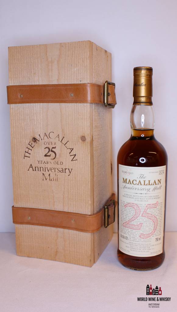 Macallan 25 Years Old 1968 1994 The Anniversary Malt 43% (in OWC) - WORLD WINE WHISKY 