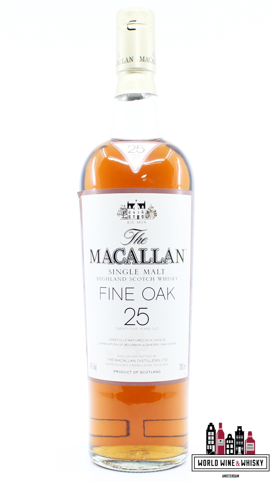 Macallan 25 Years Old 2004 - Fine Oak 43% 700ml - WORLD WINE WHISKY 