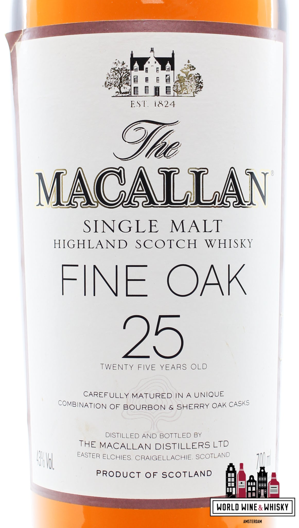 Macallan 25 Years Old 2004 - Fine Oak 43% 700ml - WORLD WINE WHISKY 