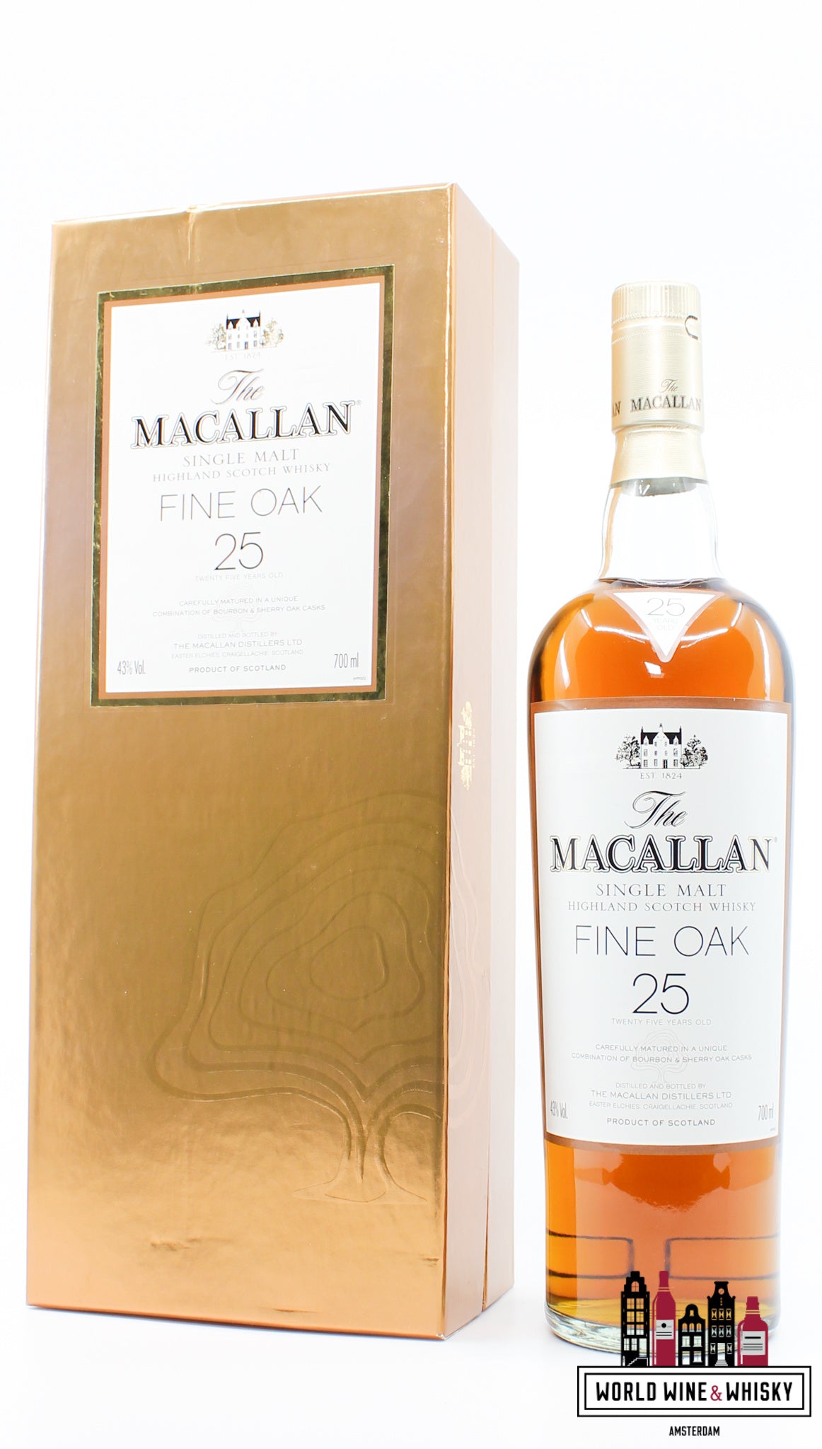 Macallan 25 Years Old 2004 - Fine Oak 43% - WORLD WINE WHISKY 