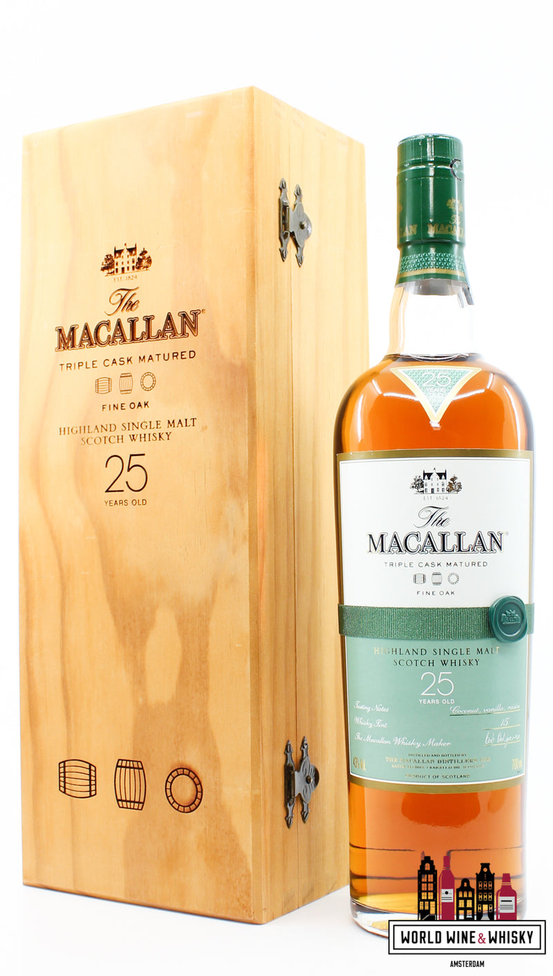 Macallan 25 Years Old 2011 - Fine Oak - Triple Cask Matured 43% - WORLD WINE WHISKY 