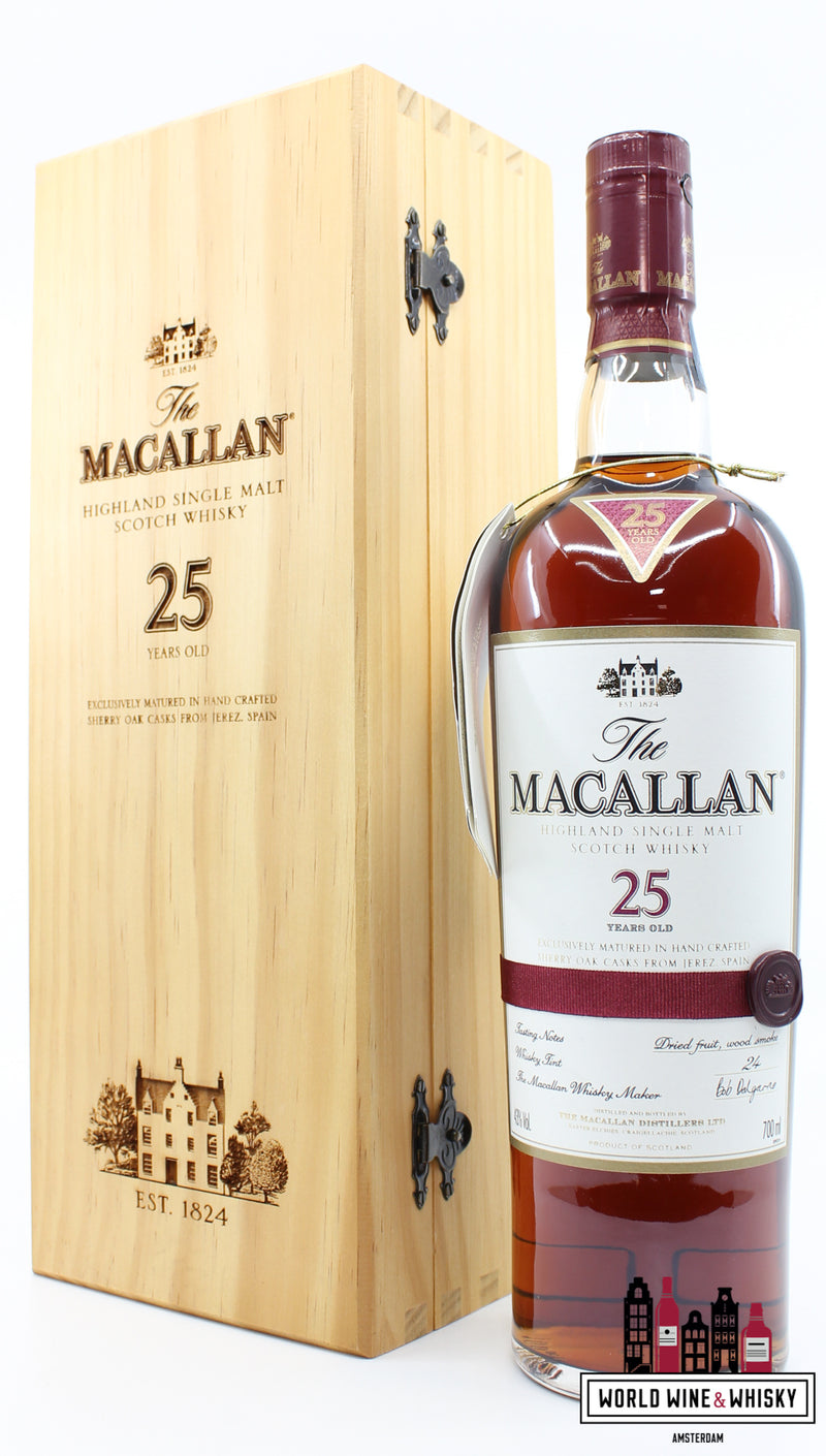 Macallan 25 Years Old 2011 - Sherry Oak Casks from Jerez 43% - WORLD WINE WHISKY 