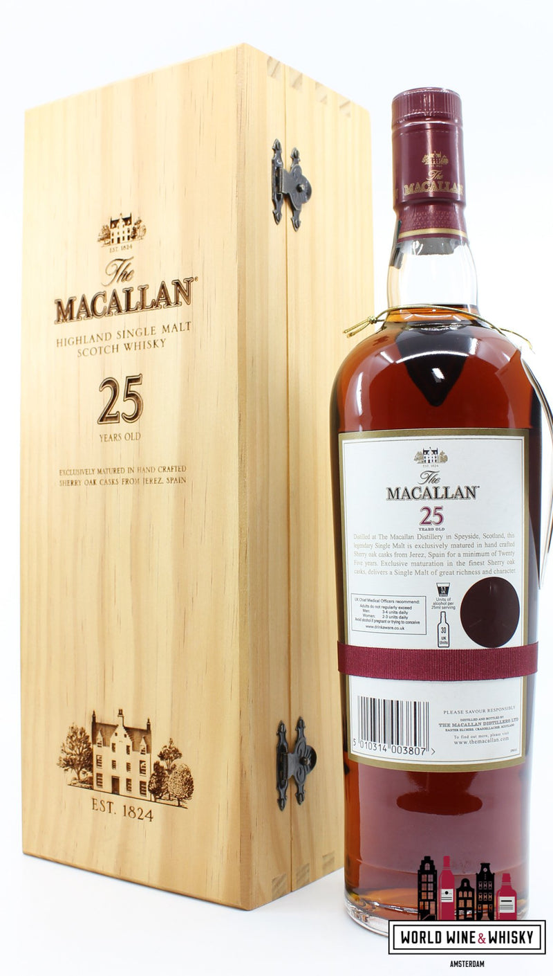 Macallan 25 Years Old 2011 - Sherry Oak Casks from Jerez 43% - WORLD WINE WHISKY 