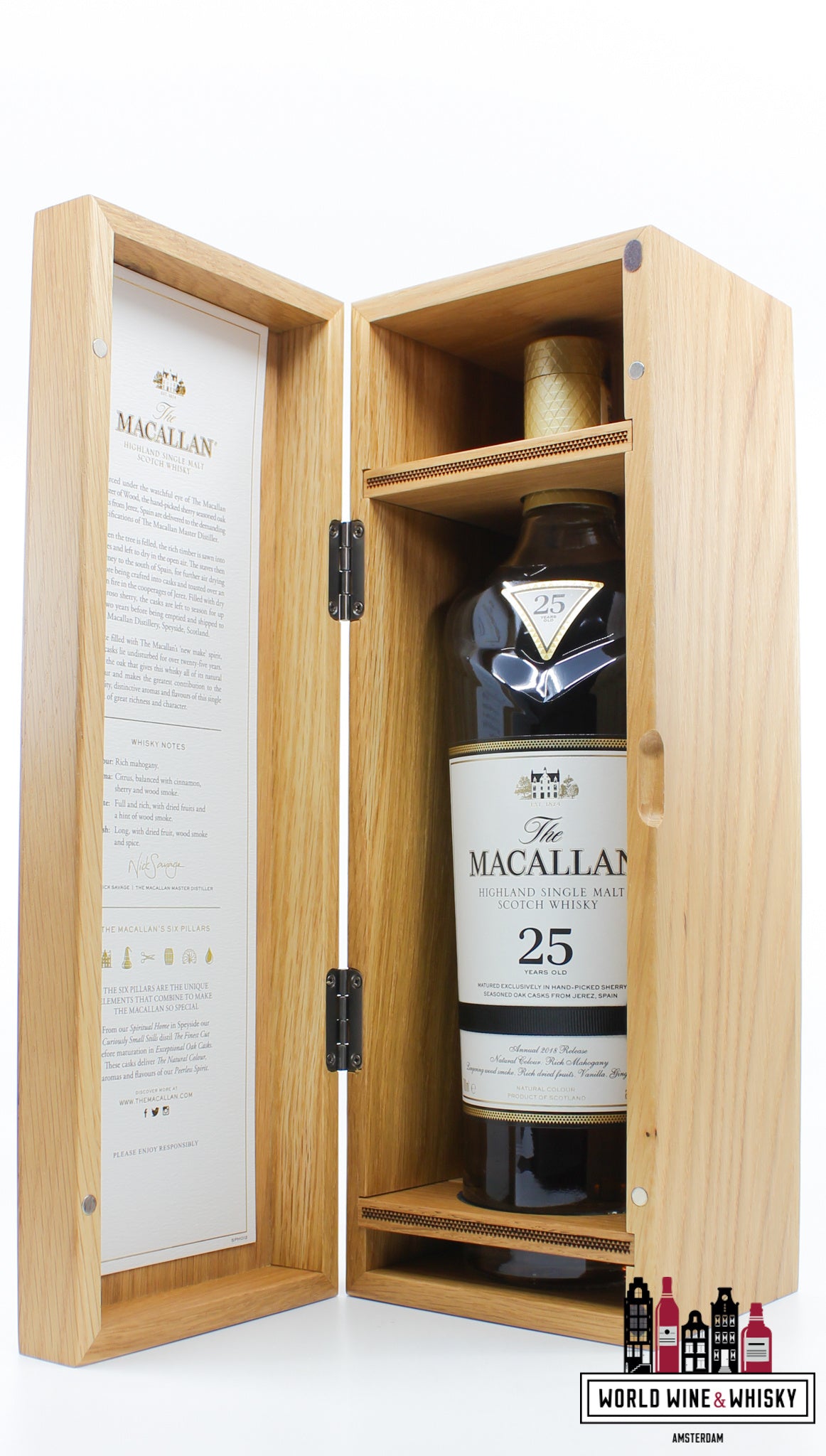Macallan 25 Years Old - Sherry Casks - Annual 2018 Release 43% - WORLD WINE WHISKY 