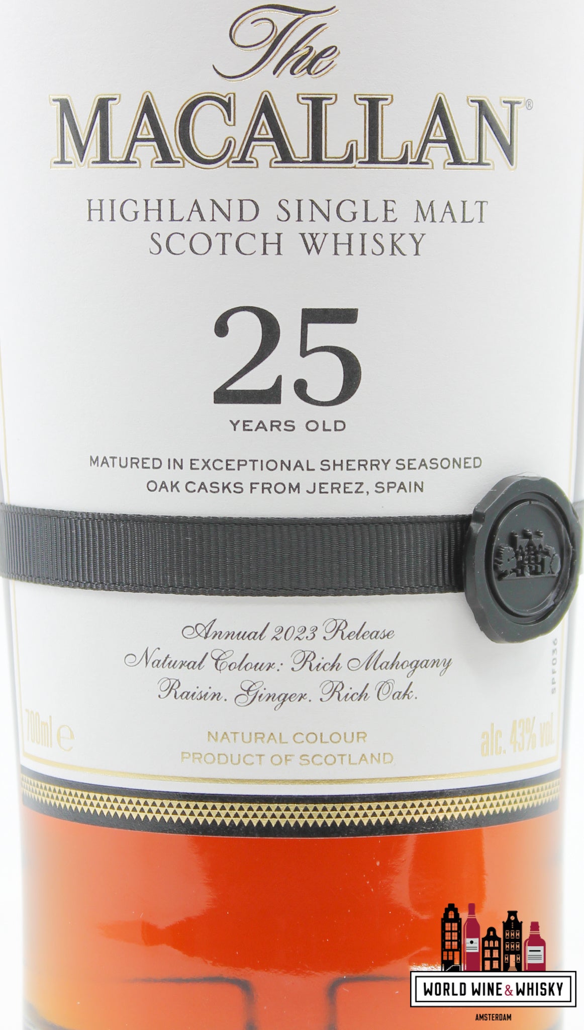 Macallan 25 Years Old - Sherry Oak Casks - Annual 2023 Release 43% - WORLD WINE WHISKY 