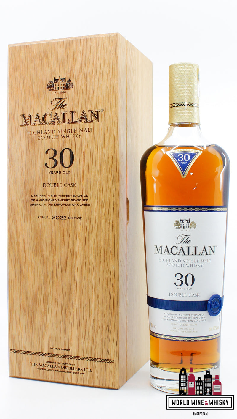 Macallan 30 Years Old - Double Cask - Annual 2022 Release 43% - WORLD WINE WHISKY 