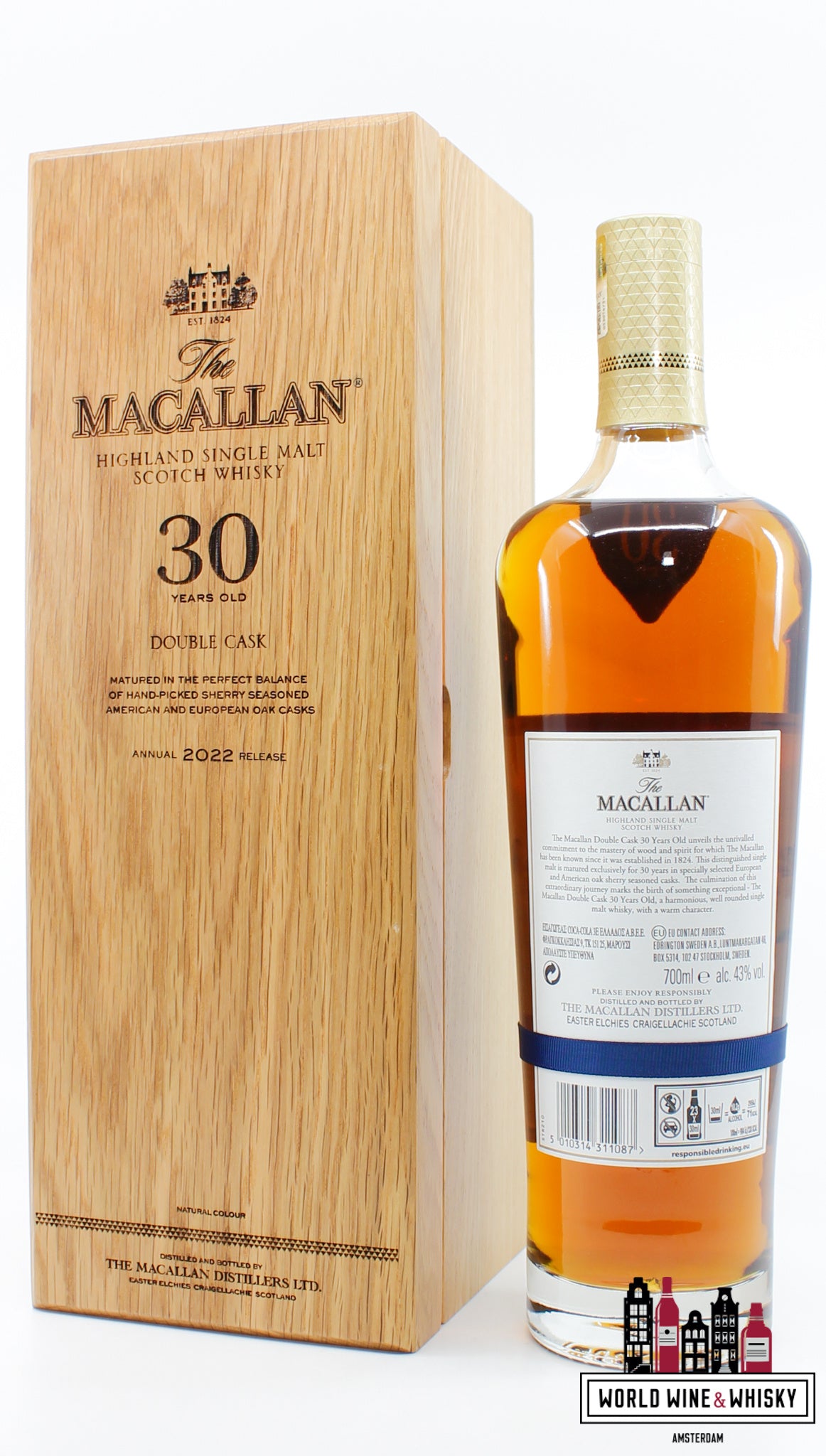Macallan 30 Years Old - Double Cask - Annual 2022 Release 43% - WORLD WINE WHISKY 