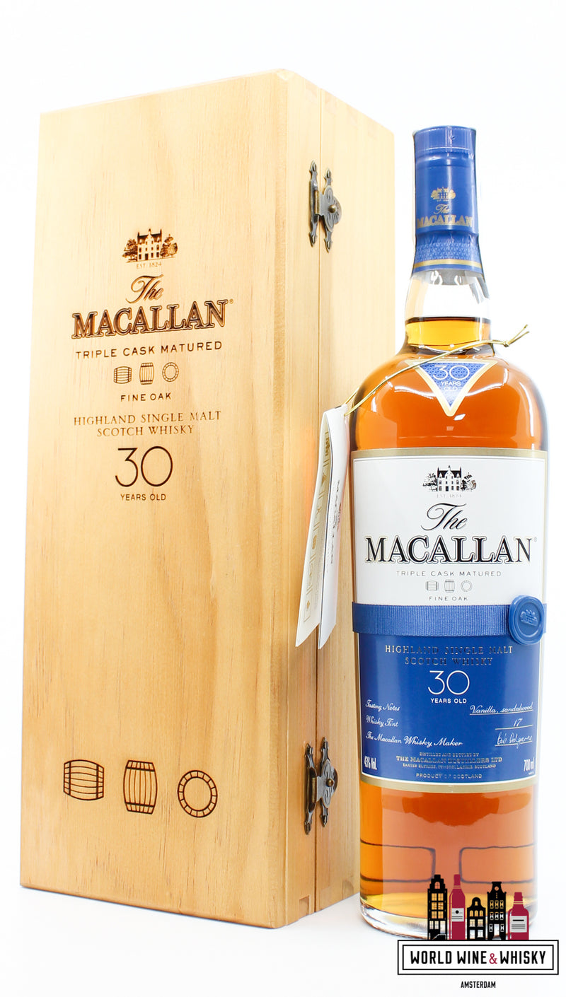 Macallan 30 Years Old - Fine Oak - Triple Cask Matured 43% (1 of 5000) - WORLD WINE WHISKY 