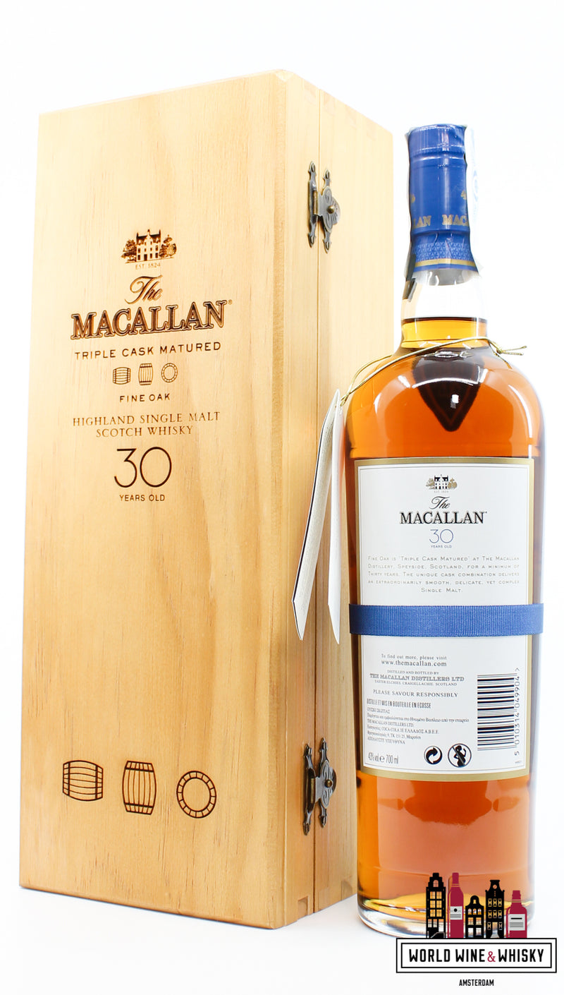 Macallan 30 Years Old - Fine Oak - Triple Cask Matured 43% (1 of 5000) - WORLD WINE WHISKY 