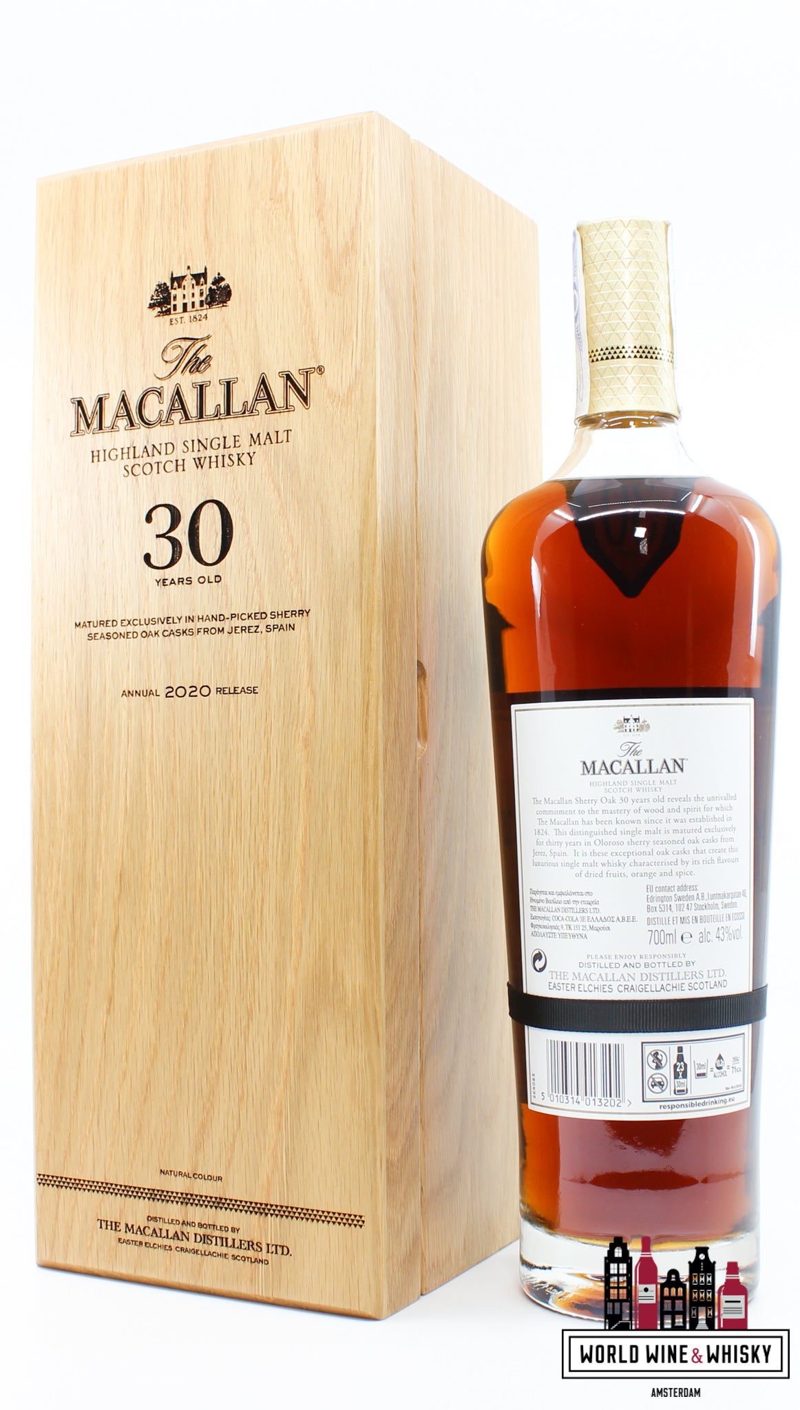 Macallan 30 Years Old - Sherry Casks - Annual 2020 Release 43% - WORLD WINE WHISKY 
