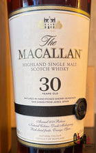 Macallan 30 Years Old - Sherry Casks - Annual 2021 Release 43% - WORLD WINE WHISKY 
