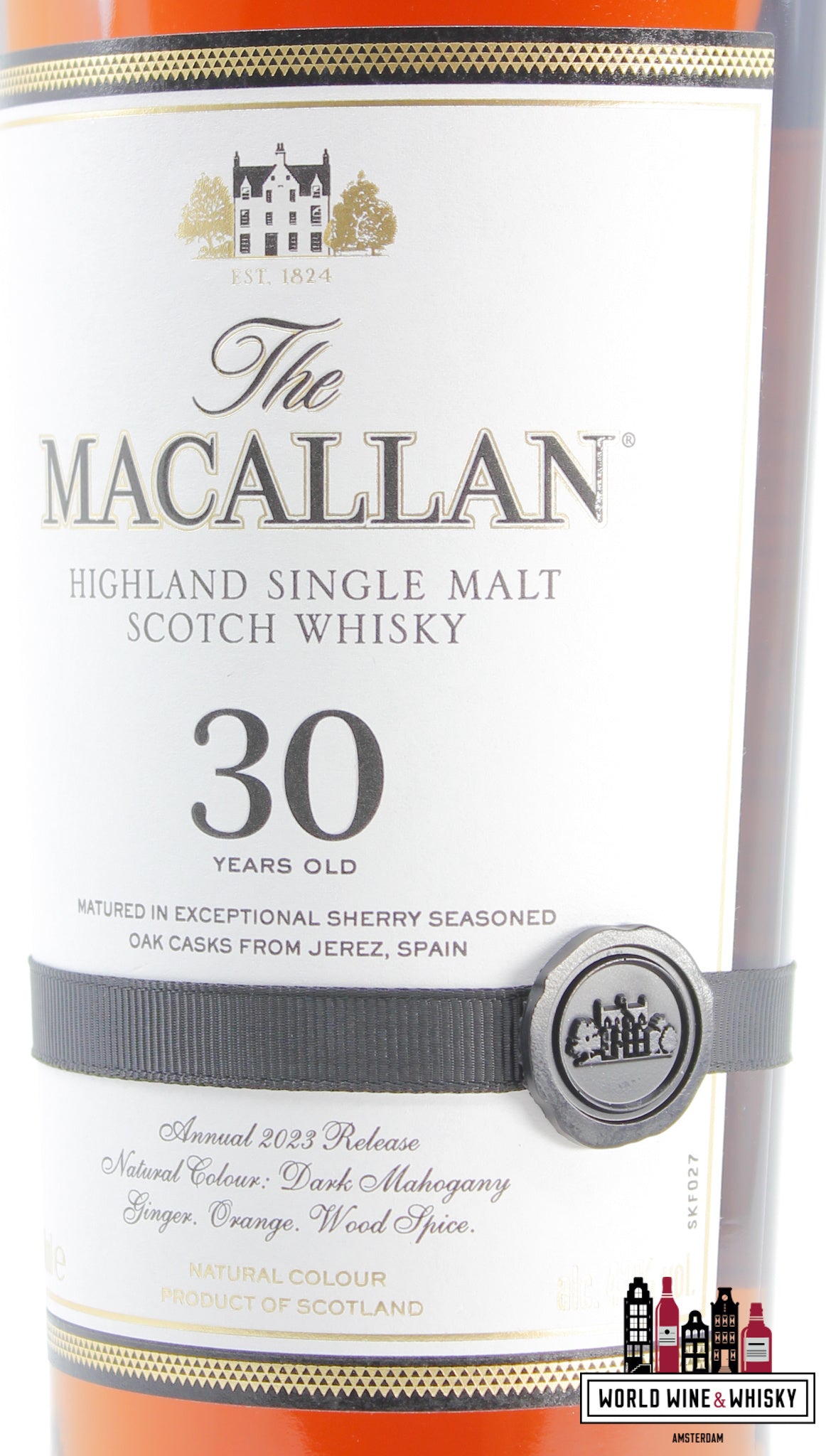 Macallan 30 Years Old - Sherry Casks - Annual 2023 Release 43% - WORLD WINE WHISKY 