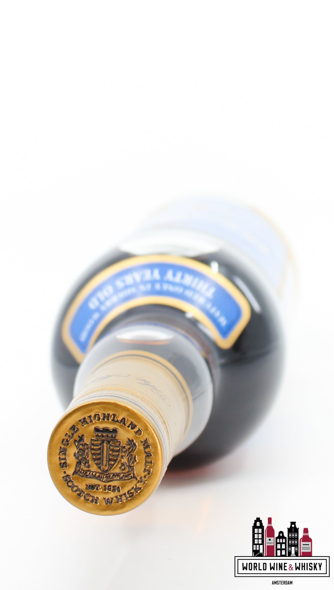 Macallan 30 Years Old - Sherry Oak - Blue Label 43% (in wooden case) - WORLD WINE WHISKY 