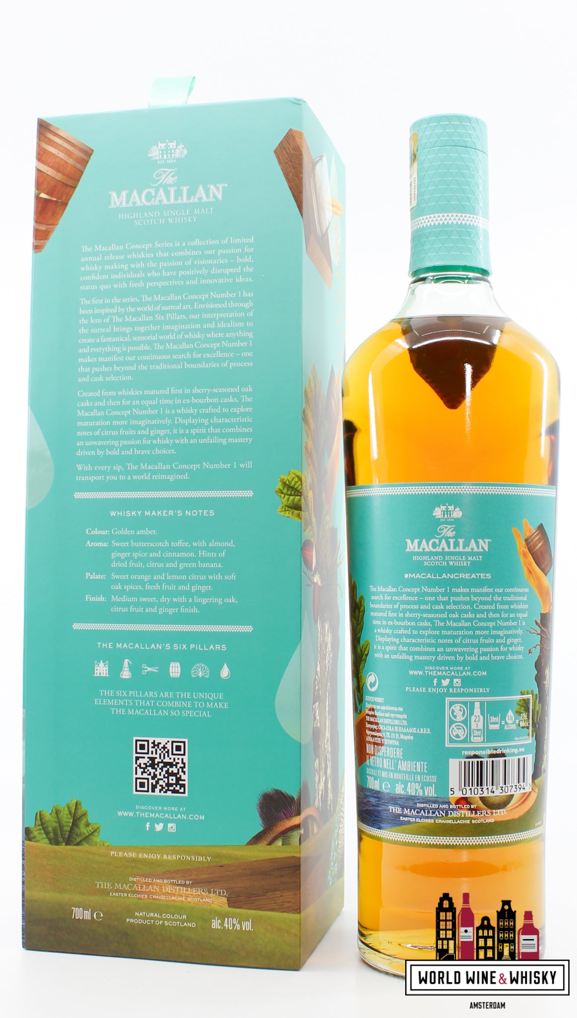 Macallan Concept Number 1 2018 40% - Travel Retail Release Only - WORLD WINE WHISKY 