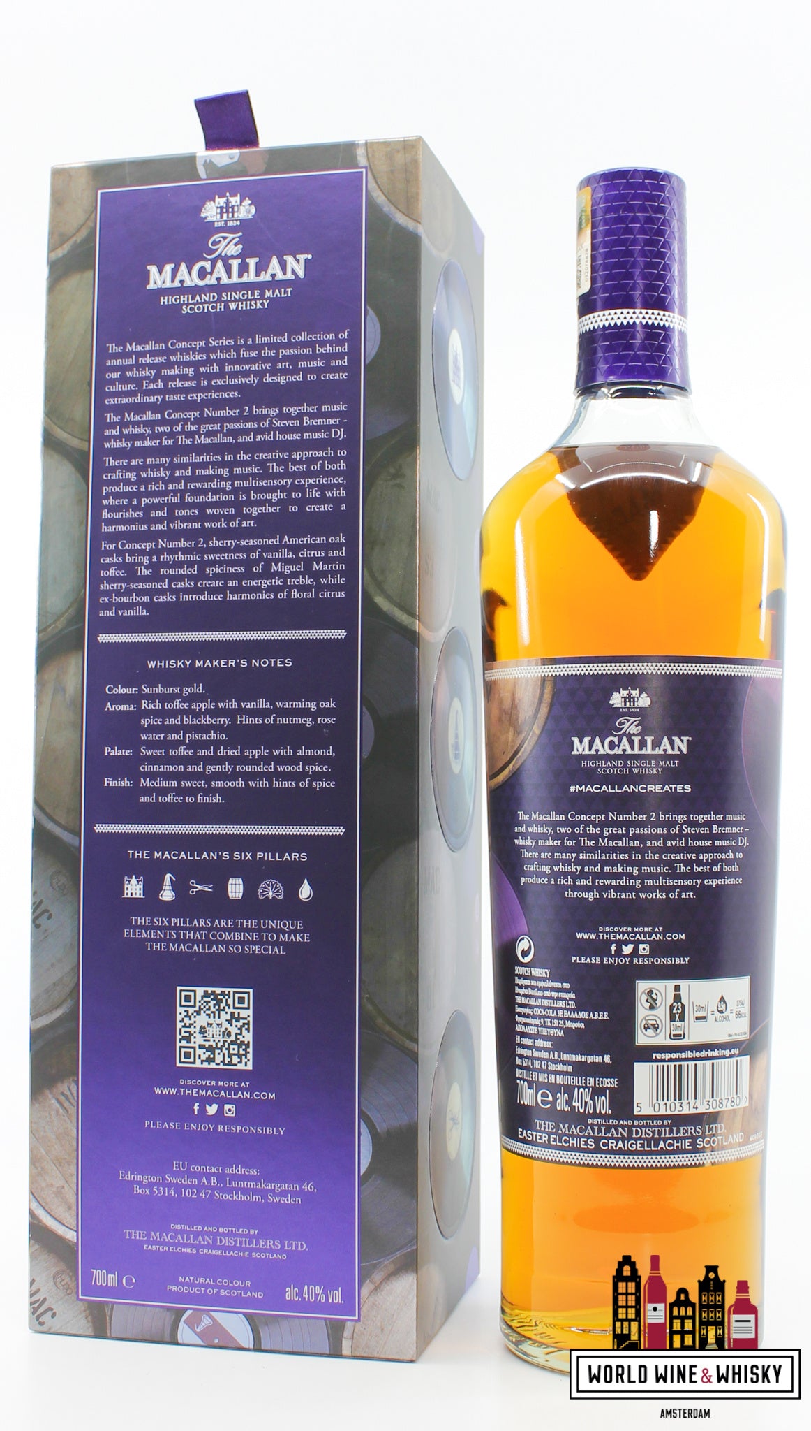 Macallan Concept Number 2 2019 40% - Travel Retail Release Only - WORLD WINE WHISKY 