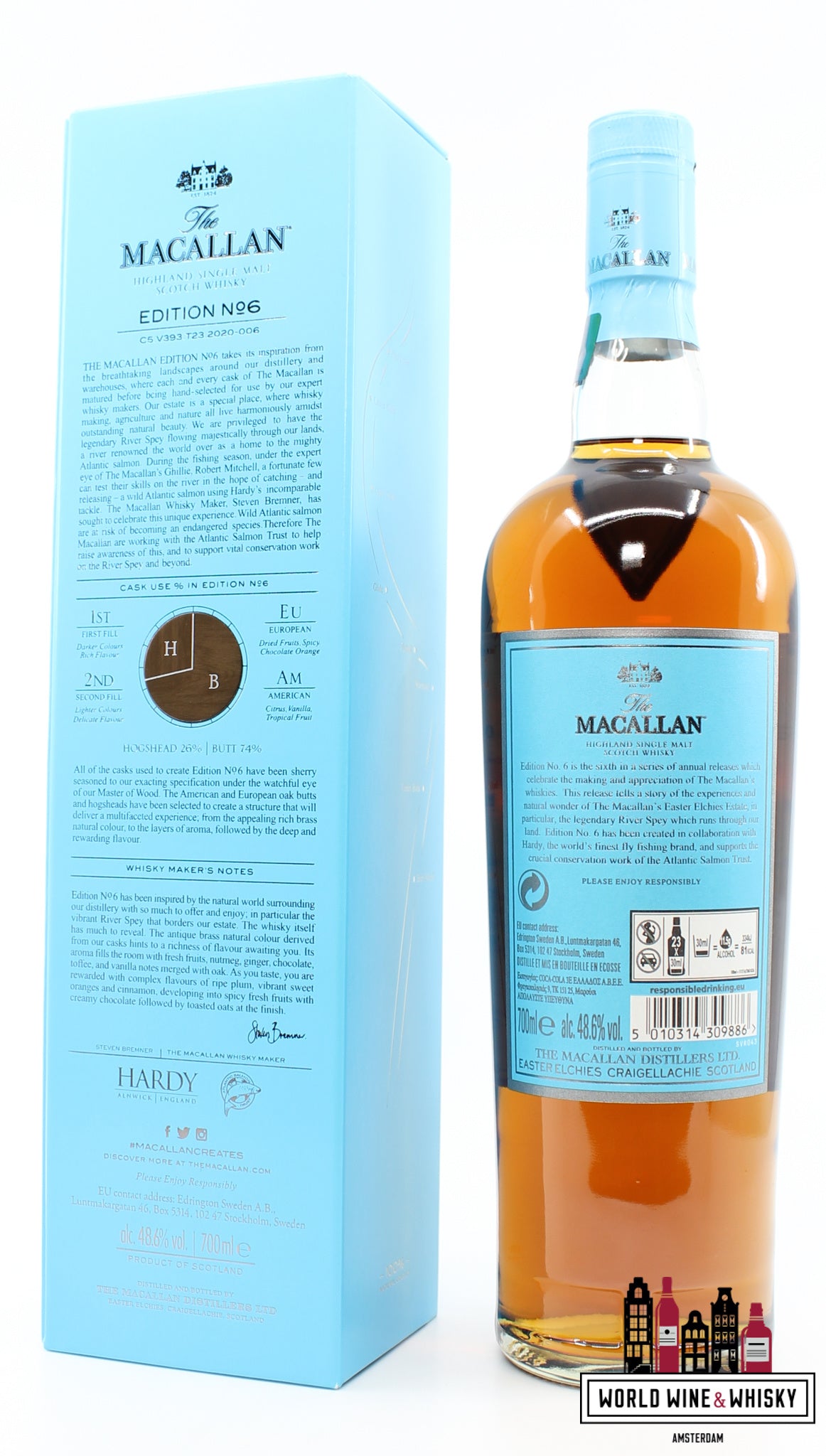 Macallan Edition No 6 2020 - C5.V393.T23.2020-006 48.6% 700ml (in cardboard case) - WORLD WINE WHISKY 