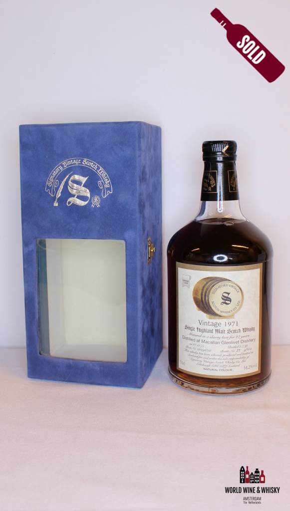Macallan Glenlivet 27 Years Old 1971 1999 Signatory Cask 12/096/28 54.2% - WORLD WINE WHISKY 
