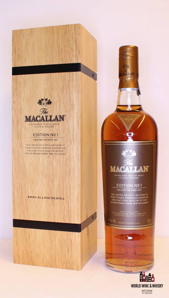 Macallan No 1 Edition 2015 48% (in wooden box) - WORLD WINE WHISKY 