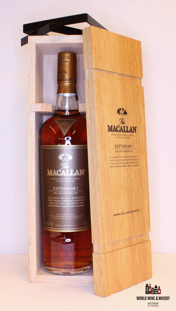 Macallan No 1 Edition 2015 48% (in wooden box) - WORLD WINE WHISKY 