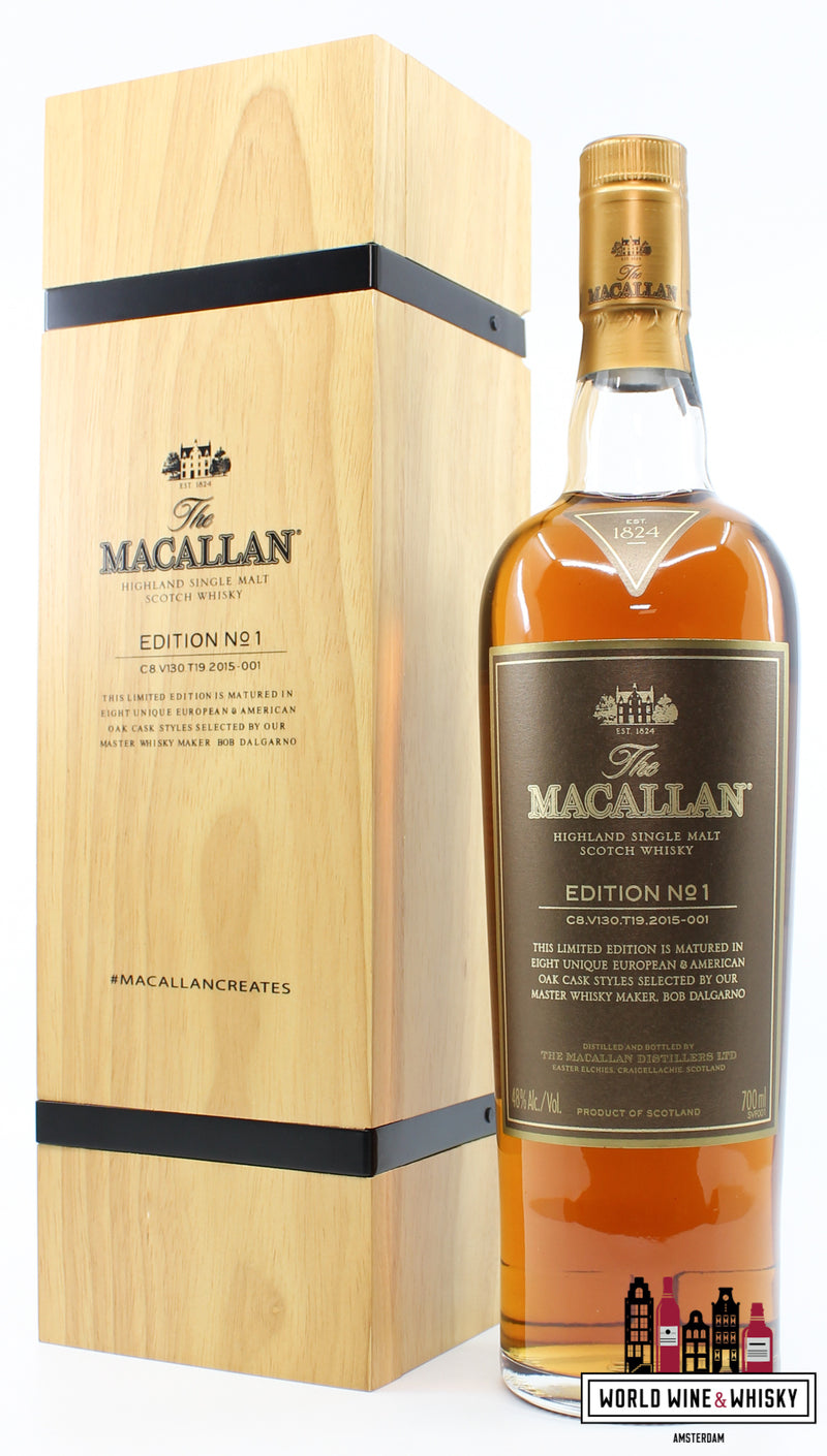 Macallan No 1 Edition 2015 - in wooden box 48% (1 of 1500) - WORLD WINE WHISKY 