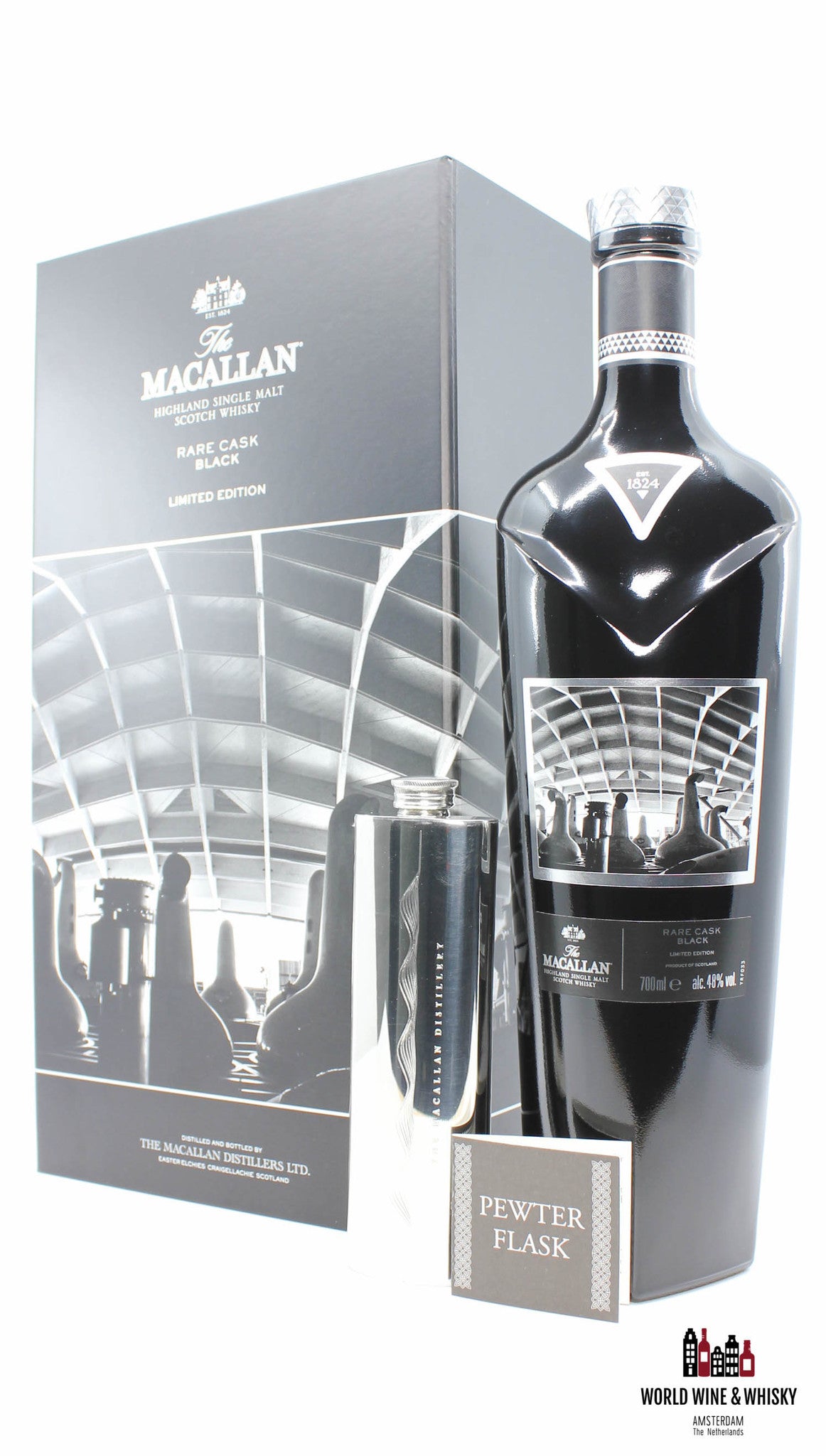 Macallan Rare Cask Black 2018 Limited Edition - 1824 Collection - full set 48% (1 of 7000) - WORLD WINE WHISKY 