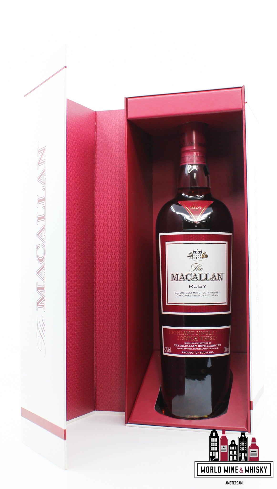 Macallan Ruby 2014 - The 1824 Series 43% 700ml (in luxury case) - WORLD WINE WHISKY 