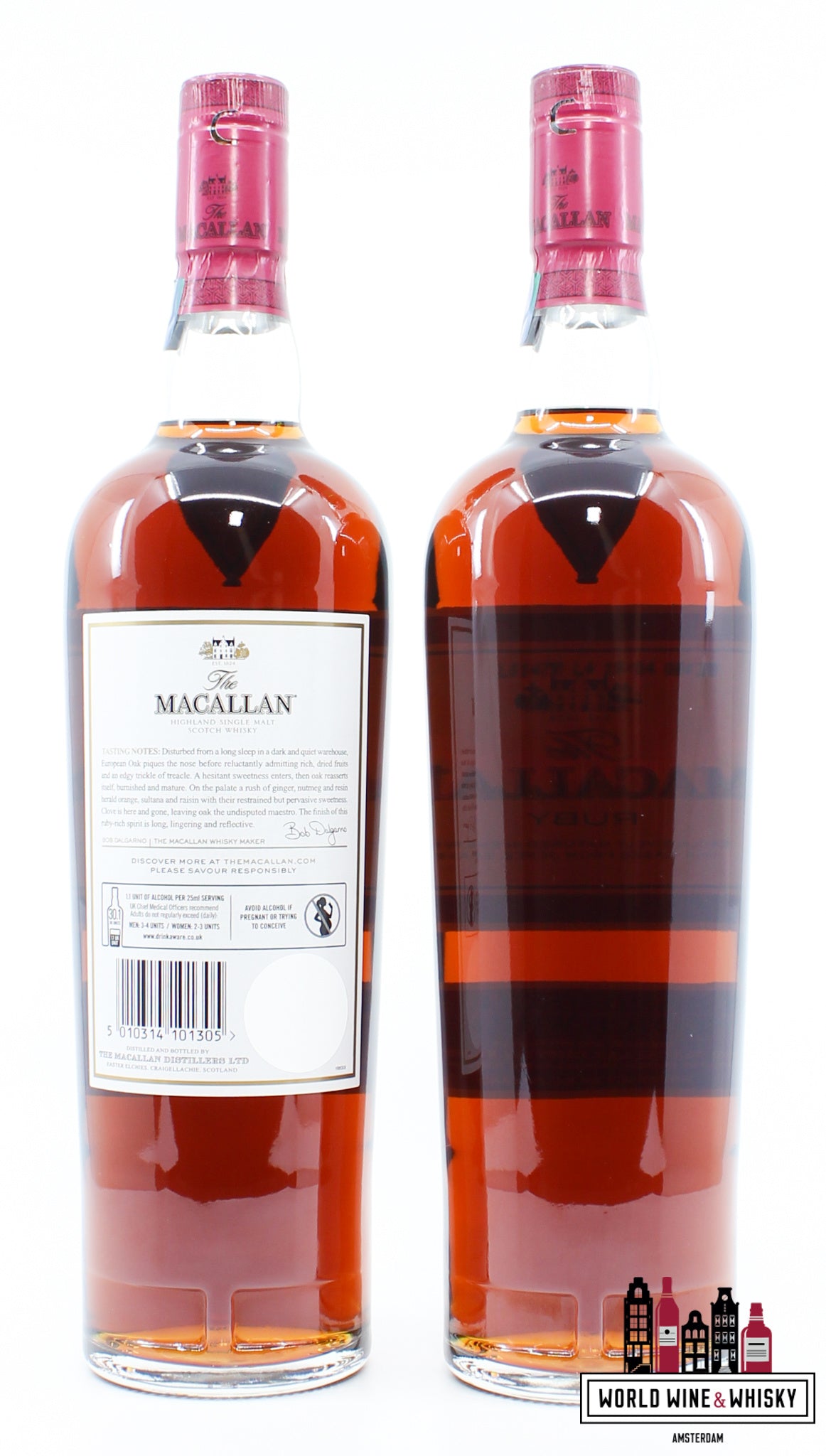 Macallan Ruby 2014 - The 1824 Series 43% 700ml (set of 2 bottles) - WORLD WINE WHISKY 