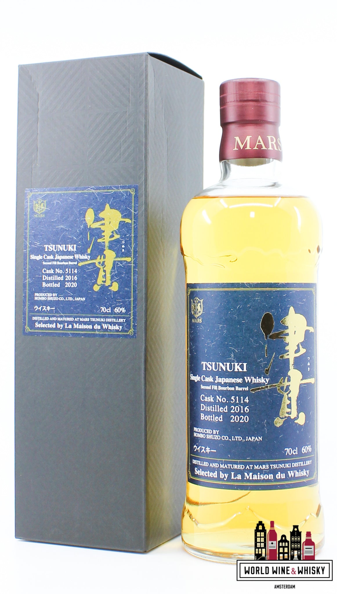Mars Tsunuki 2016 2020 - Tsunuki - Cask 5114 - Single Cask Japanese Whisky 60% (1 of 204) - WORLD WINE WHISKY 