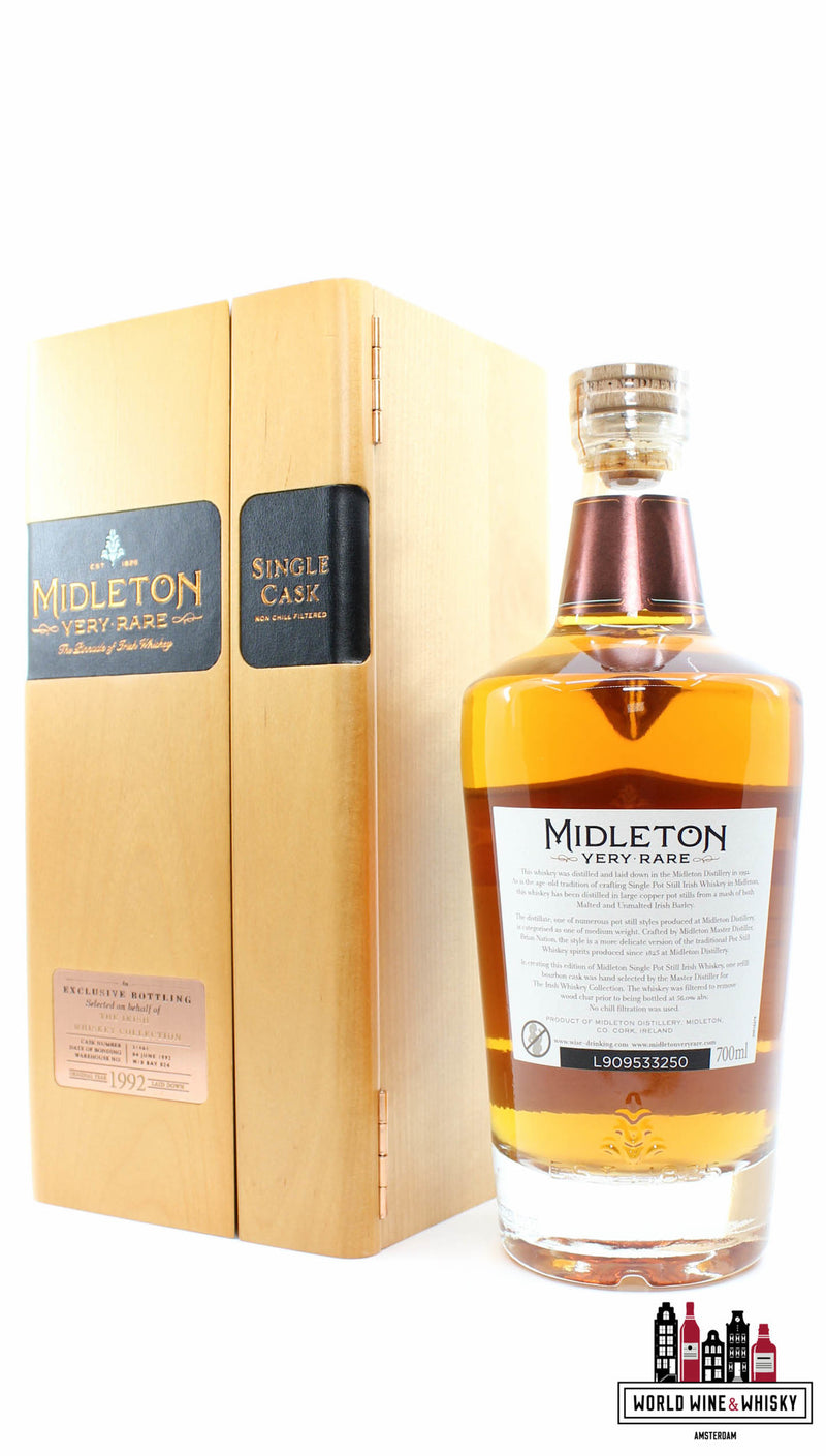 Midleton Single Cask 1992 - Cask 31461 - The Irish Whiskey Collection 56% (1 of 120) - WORLD WINE WHISKY 